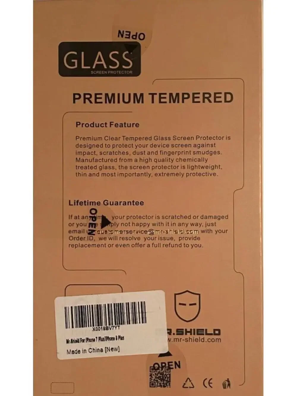 Mr. Shield ~ Glass Screen Protector ~ For iPhone 7+/ 8+ ~ 3 Pack ~ NEW